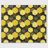 Honigbienen! Schleifpapier Geschenkpapier (Flach)