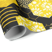 Honigbienen! Schleifpapier Geschenkpapier (Rolleneckpunkt)
