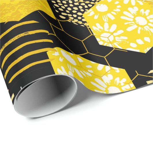 Honigbienen! Schleifpapier Geschenkpapier (Rolleneckpunkt)
