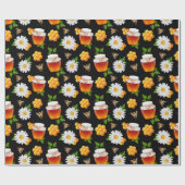 Honigbienen! Schleifpapier Geschenkpapier (Flach)