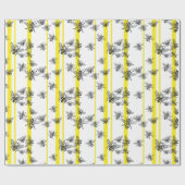 Honigbienen! Schleifpapier Geschenkpapier (Flach)