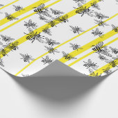 Honigbienen! Schleifpapier Geschenkpapier (Ecke)
