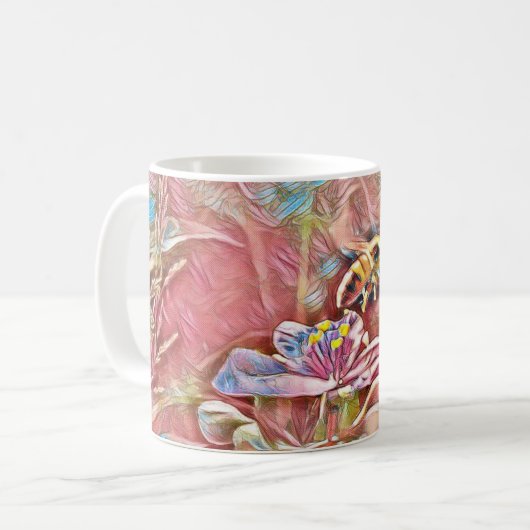 Honigbienen-Tasse Kaffeetasse (Vorderseite Links)
