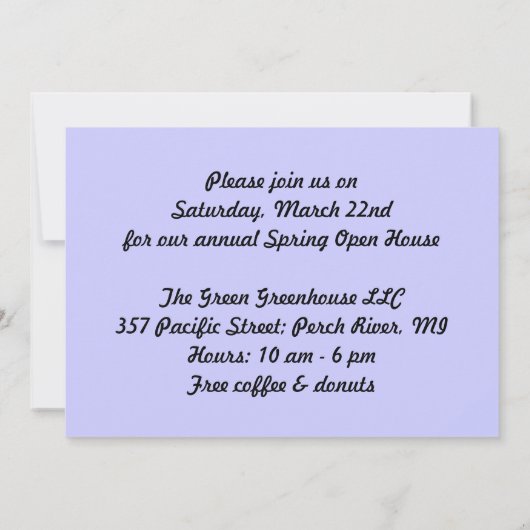 Honigbienen-u. Wildblumen-lila Einladung (Rückseite)