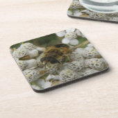 Honigbienen und Blume Cork Untersetzer (Linke Seite)