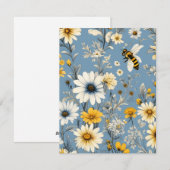Honigbienen und Blume Feiertagskarte (Vorne/Hinten)