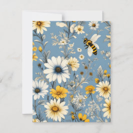Honigbienen und Blume Feiertagskarte