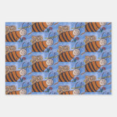 Honigbienen und Blume Geschenkpapier Set (Vorderseite 2)