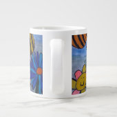 Honigbienen und Blume Große Tasse (Rückseite)