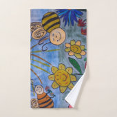 Honigbienen und Blume Handtuch Set (Handtuch)