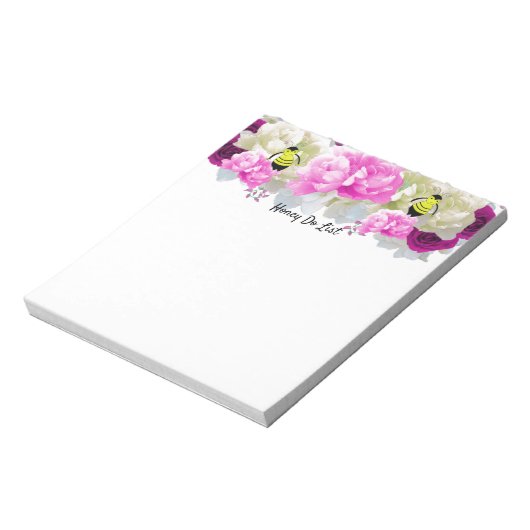 Honigbienen und Blume Honey Do List Notepad Notizblock (Rotiert)