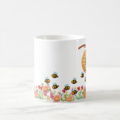 Honigbienen und Blume Kaffeetasse (Mittel)