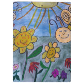 Honigbienen und Blume Klemmbrett (Rückseite)