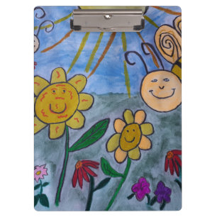 Honigbienen und Blume Klemmbrett