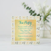 Honigbienen und Blume Tee Party Einladungen (Stehend Vorderseite)