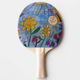 Honigbienen und Blume Tischtennis Schläger