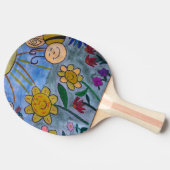 Honigbienen und Blume Tischtennis Schläger (Seitenansicht)