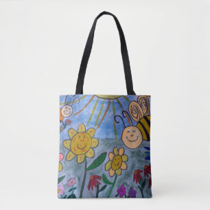 Honigbienen und Blume Tote Bag Tasche