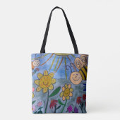 Honigbienen und Blume Tote Bag Tasche (Rückseite)