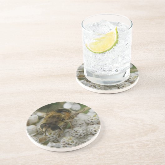 Honigbienen und Blume Untersetzer (Seite)