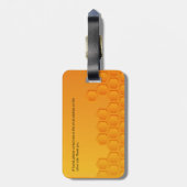 Honigbienen und Daisy-Blume Gepäckanhänger (Rückseite vertikal)