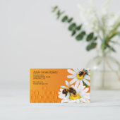 Honigbienen und Daisy-Blume Visitenkarte (Stehend Vorderseite)