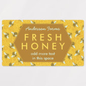 Honigbienen und Honeycomb Apiary Farm Business Jar Etiketten (Design 2)