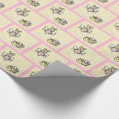 Honigbienen und Honeycomb Babydusche oder Geburtst Geschenkpapier (Ecke)
