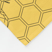 Honigbienen und Honigwaben Fleecedecke (Ecke)