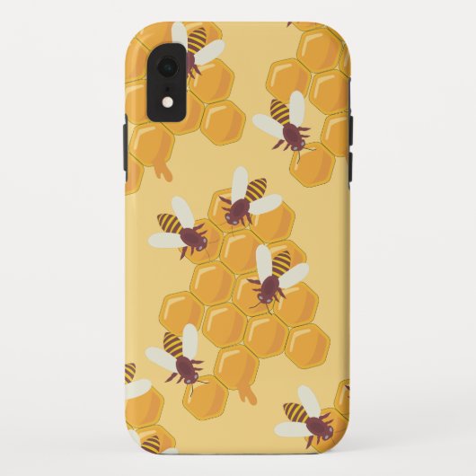 Honigbienen und Honigwabendesign Case-Mate iPhone Hülle (Rückseite)