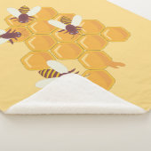Honigbienen und Honigwabendesign Sherpadecke (3/4)