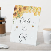 Honigbienen und Sonnenblumen Karten und Geschenke Sockelschild (In SItu)