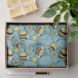 Honigbienen und Sonnenblumen Seidenpapier