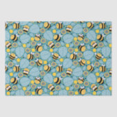 Honigbienen und Sonnenblumen Seidenpapier (Vorderseite)