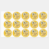 Honigbienen Wildblume Honey Apiary Jar Lid Etiketten (Blatt)