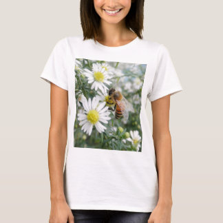 Honigbienen Wildblumen Blumen Gänseblümchen Foto T-Shirt