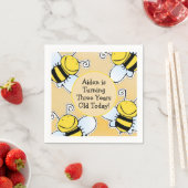 Honigbienen zum Geburtstag lächeln Serviette (Beispiel)