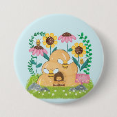 Honigbienenfamilie Button (Vorderseite)