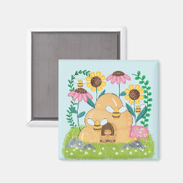 Honigbienenfamilie Magnet
