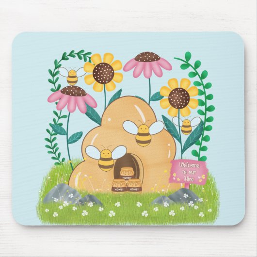 Honigbienenfamilie Mousepad (Vorne)