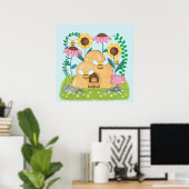 Honigbienenfamilie Poster (Heimbüro)