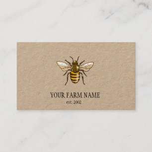 Honigbienenfarm Imker Apiarianer Honigbienen Visitenkarte
