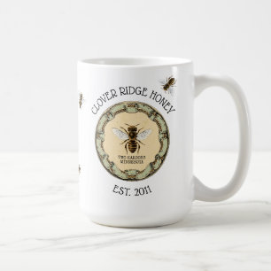 Honigbienenfarm Imker Etikett Kaffeetasse