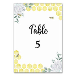 Honigbienenhochzeit Tischnummer
