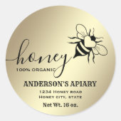 Honigbienenjar Runder Aufkleber (Vorderseite)