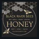Honigbienenwärmer-Werbeaktion für schwarze Honigwa Künstlicher Leinwanddruck<br><div class="desc">Klassische Blickfang Apiary Imitate Canvas Print. Ideal für Bauernmärkte und Messen.</div>