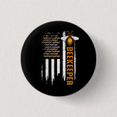 Honigbienenzucht Bienenzucht Bienenhalter USA Flag Button (Vorderseite)