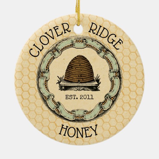 Honigbienenzucht Keramik Ornament (Hinten)