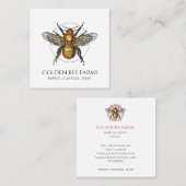 Honigbienenzucht Quadratische Visitenkarte (Vorne/Hinten)
