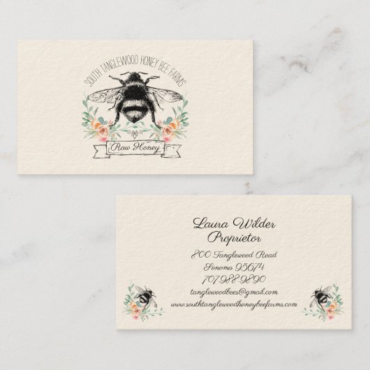Honigbienenzucht Visitenkarte (Vorne/Hinten)